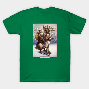 Kris Kringle and the Jackalope T-Shirt